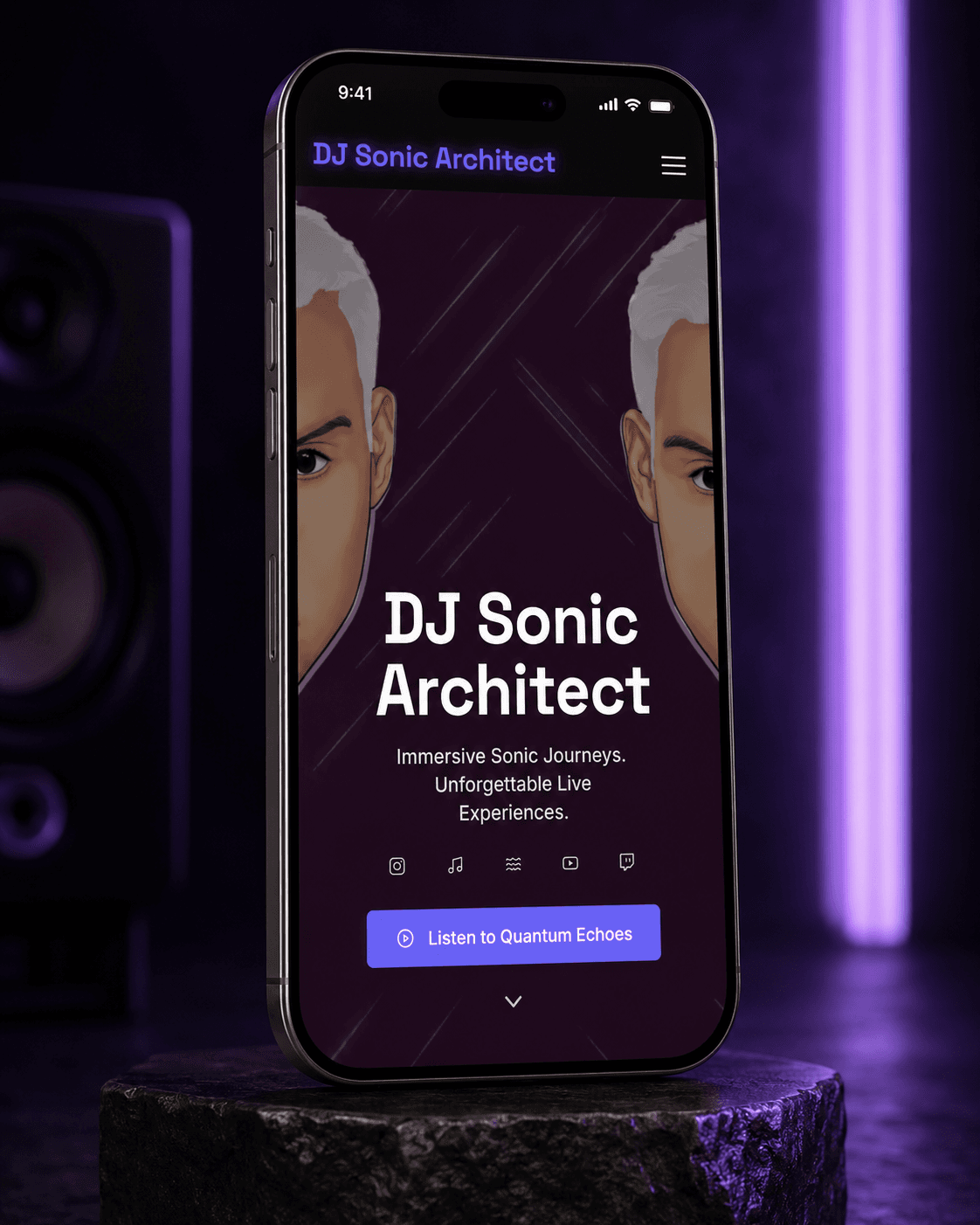 DJ Sonic Architect mobile project preview