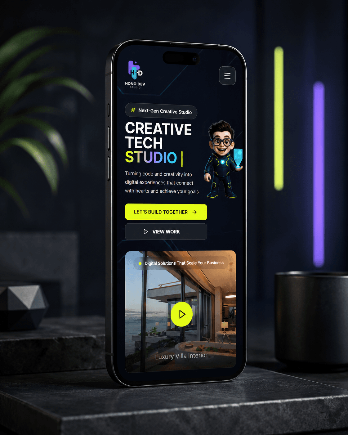 Hono Dev Studio mobile project preview