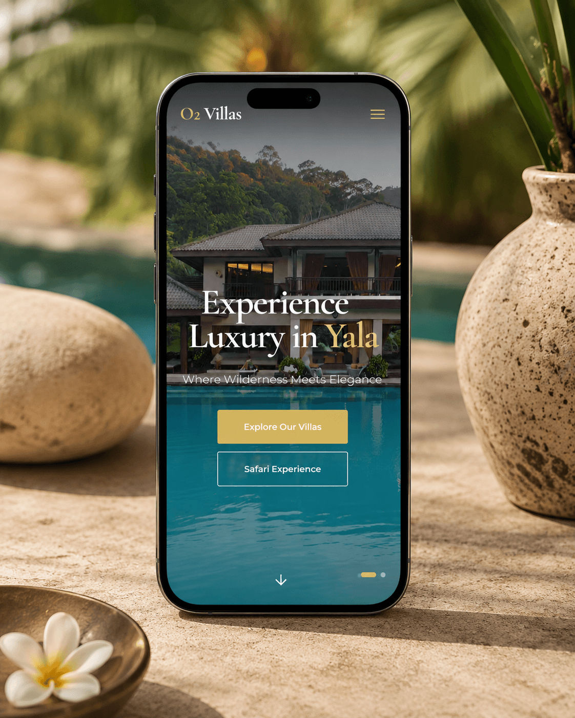 O2 Villas mobile project preview