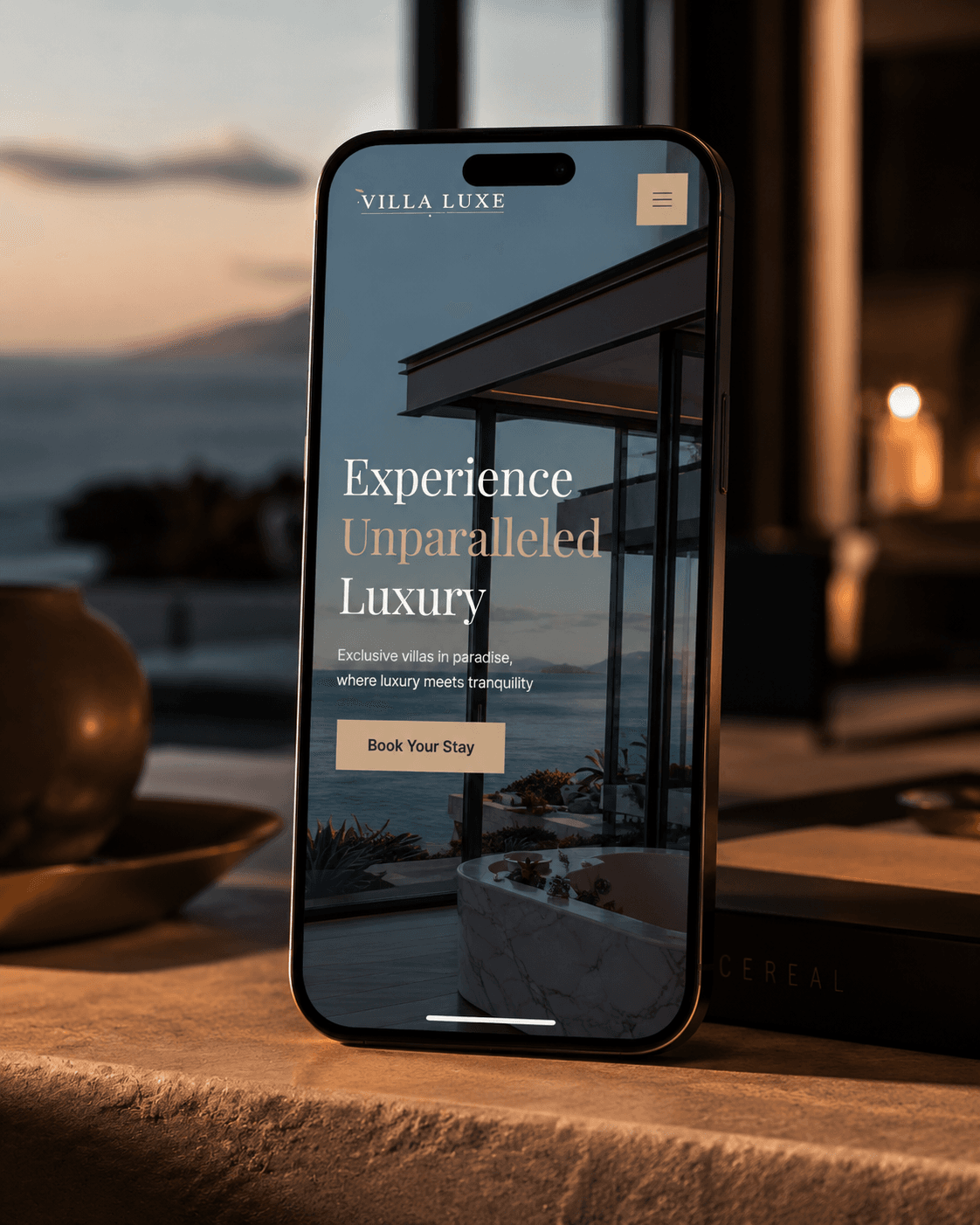 Villa Luxe mobile project preview